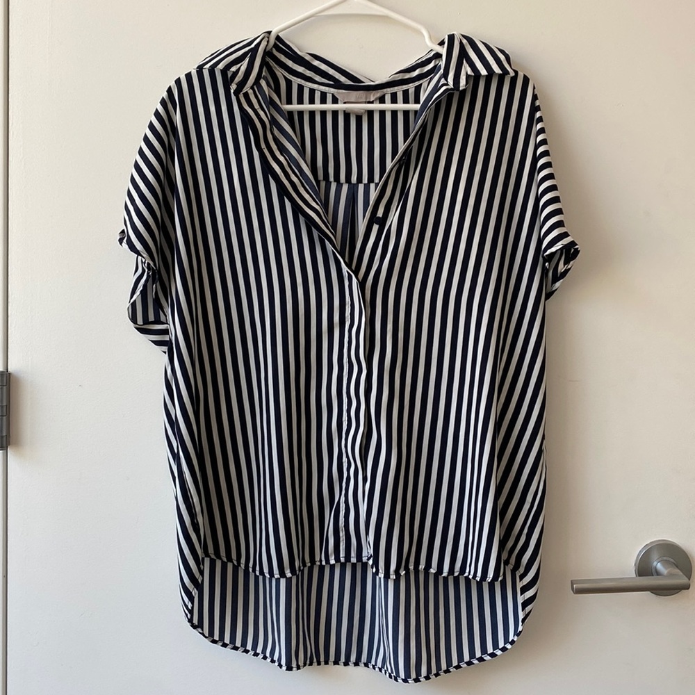 H&M Striped Business Casual Work Shirt